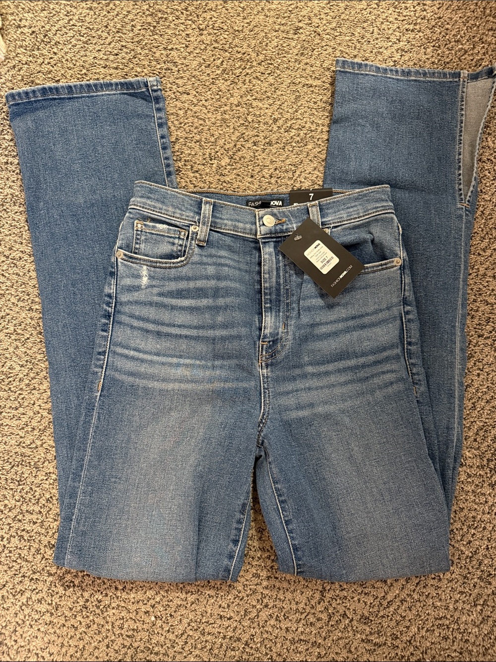 Fashion Nova Light Blue Straight Leg Jeans